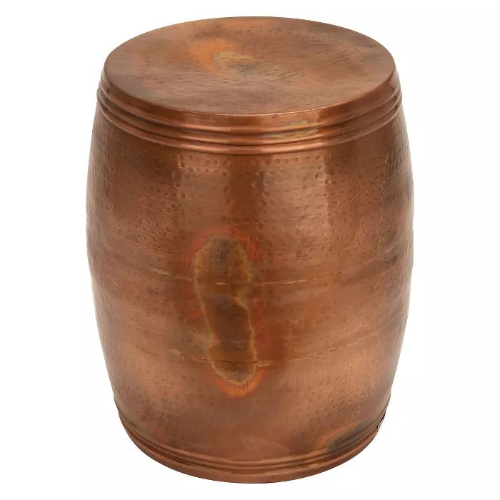 Metal Drum Copper Colored Accent Table copper - Olivia & May | Target