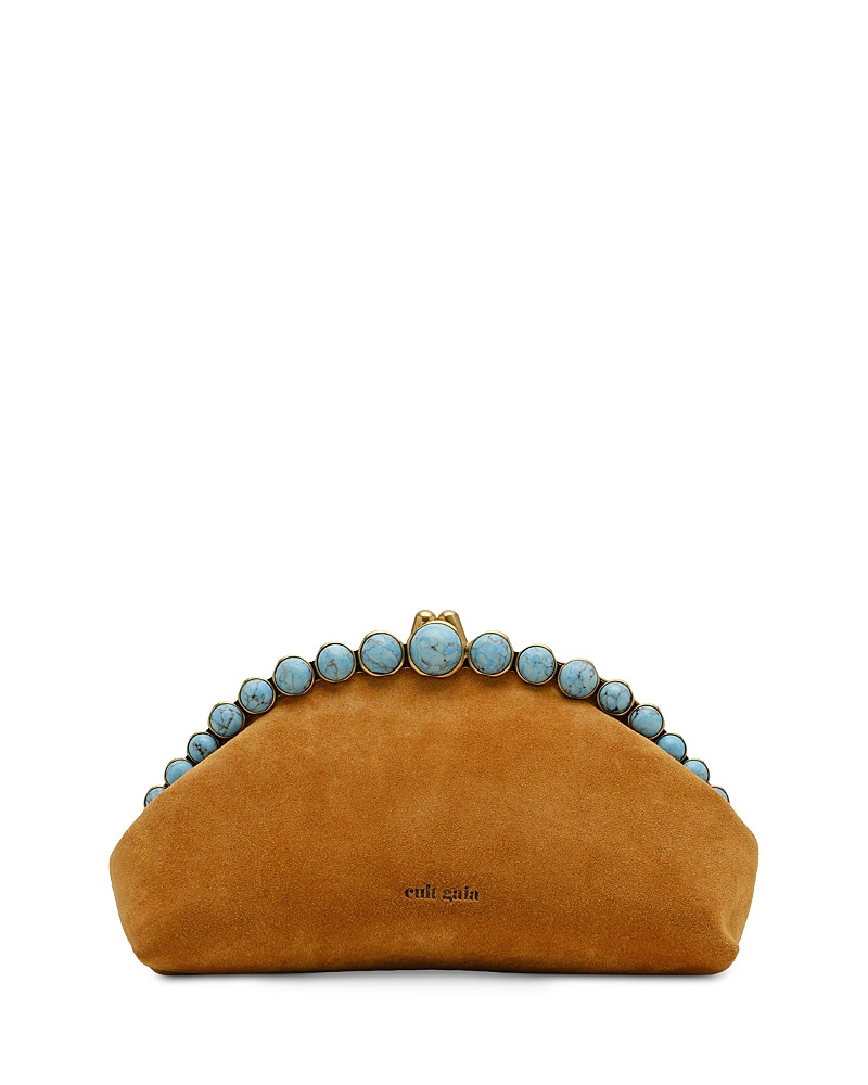 Cult Gaia Una Suede & Stone Clutch | Bloomingdale's (US)