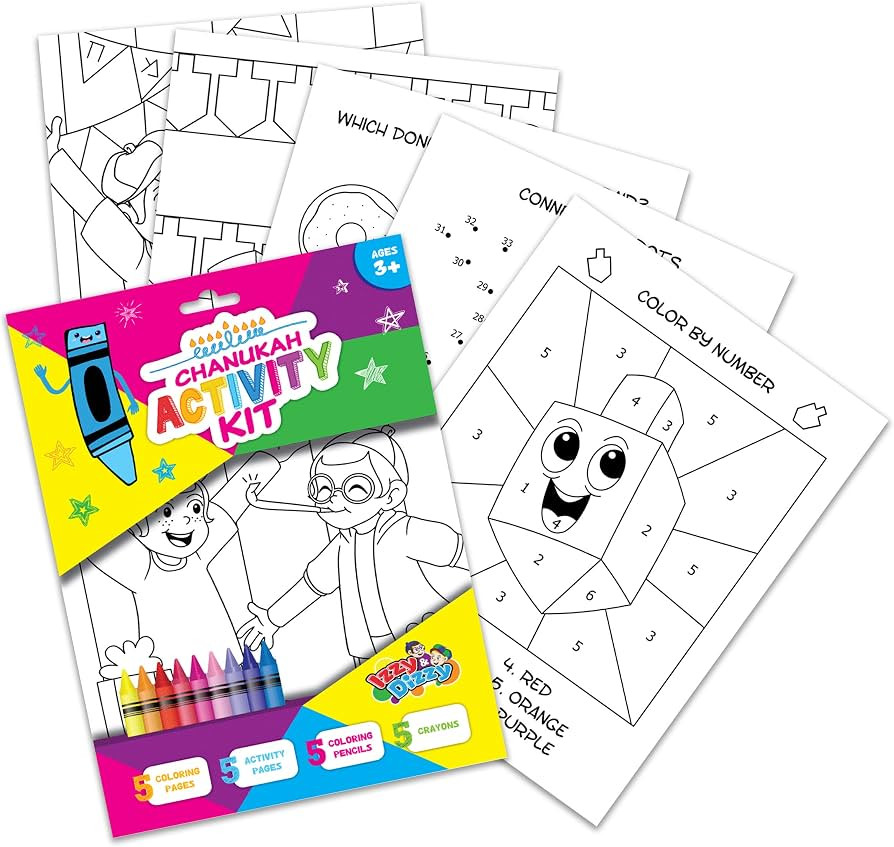 Izzy 'n' Dizzy Hanukkah Coloring and Activity Set - Great for Partys and Gifts- Chanuka Color and... | Amazon (US)