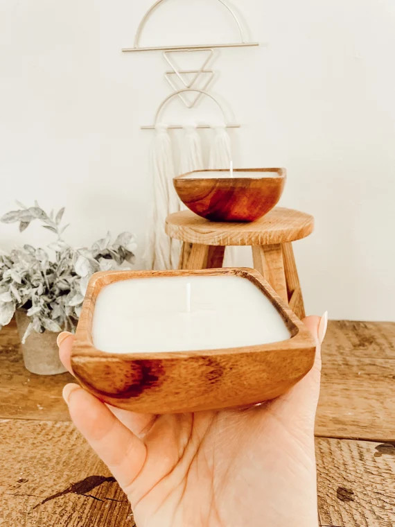 Scented Soy Candles | Handmade | Gifts | Farmhouse | Boho | Wooden Candles | Neutral | Cute | Uni... | Etsy (US)