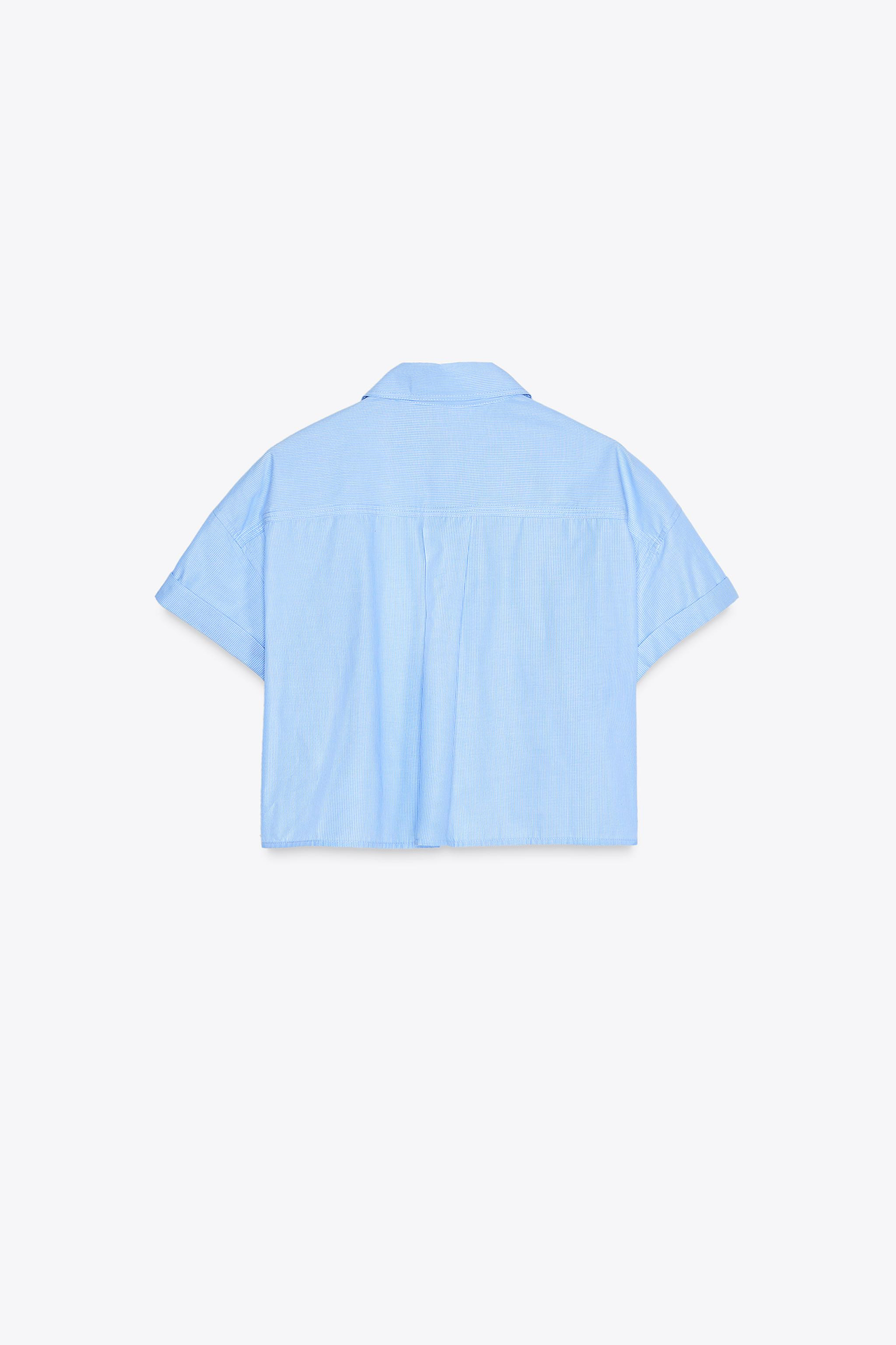 CROP POPLIN SHIRT | Zara US