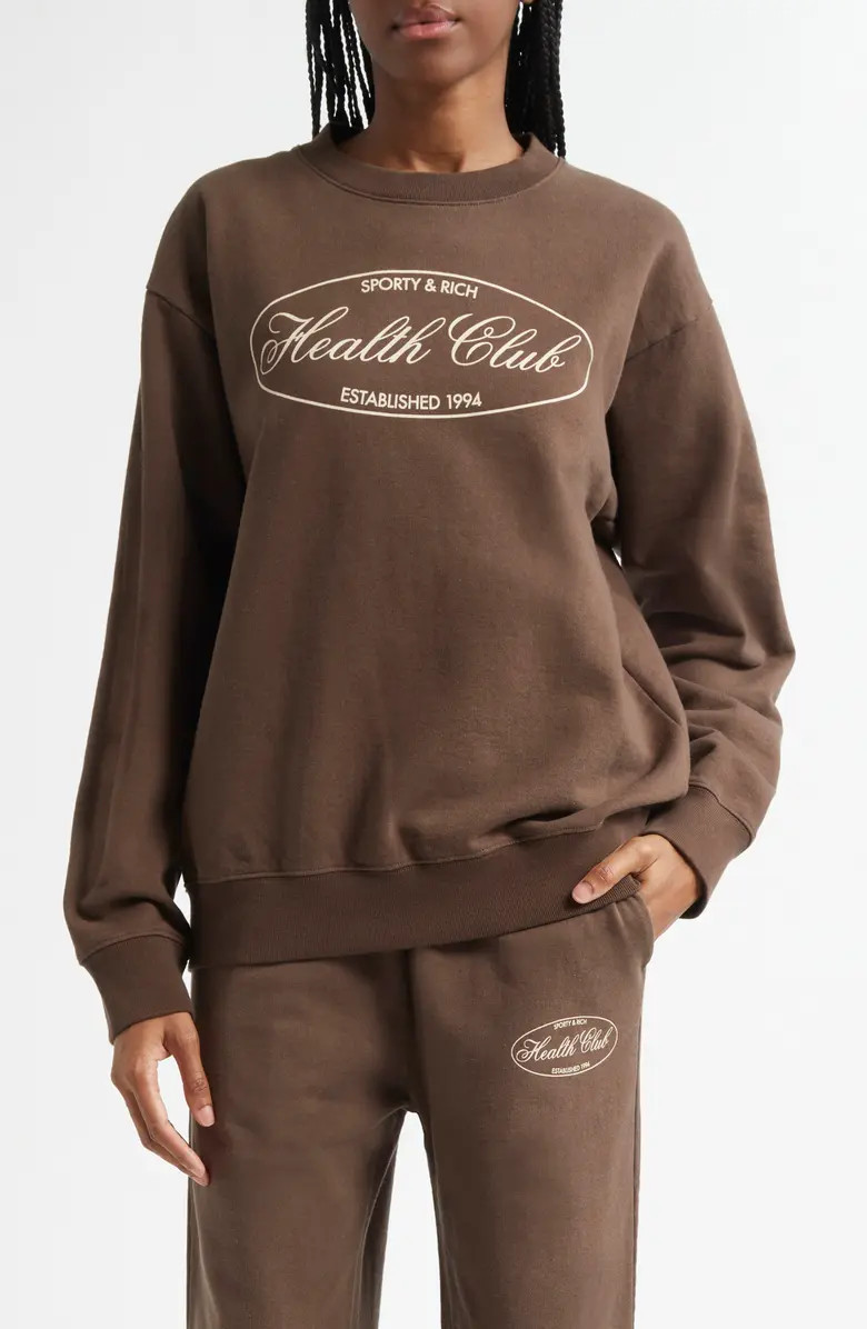 Oval Health Crewneck Cotton Sweatshirt | Nordstrom