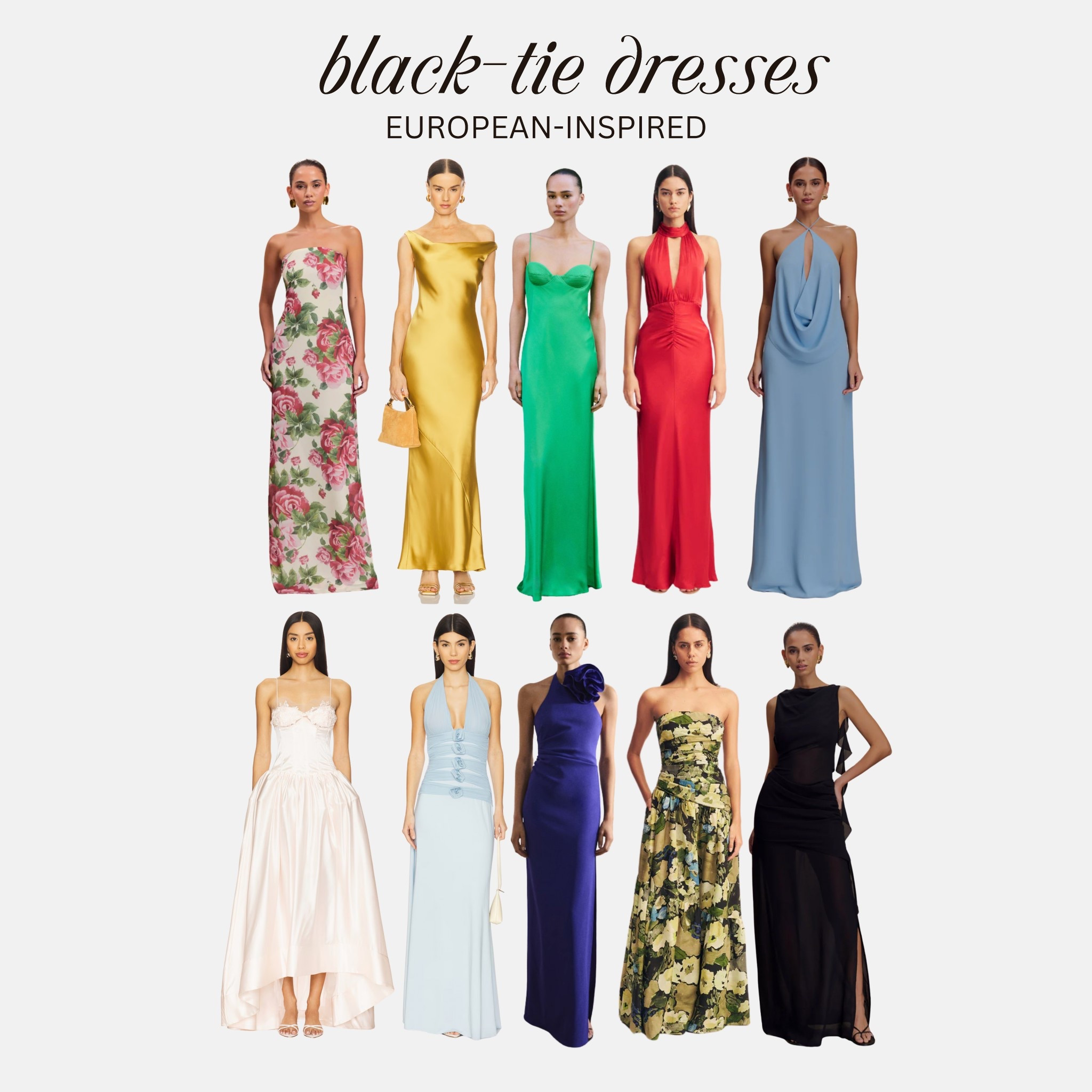 European-inspired black tie dresses | wedding guest dress inspo 

 [astr the label code VIVIANE15 | meshki code VIVIANEMESHKI | Amanda uprichard code VIVIANE20]

#LTKStyleTip #LTKWedding #LTKParties