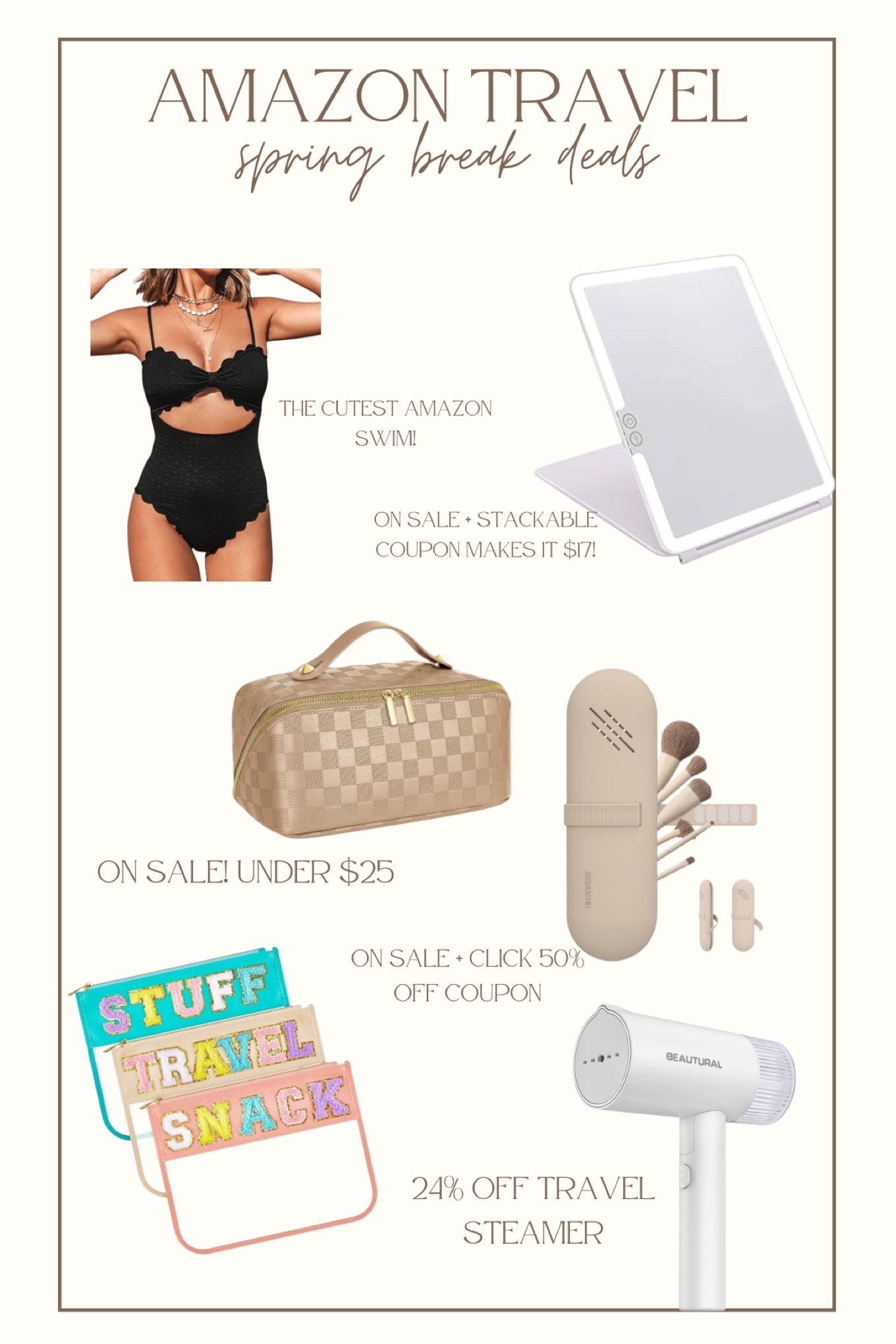 Amazon spring break
Travel essentials
Amazon swim


#LTKsalealert #LTKtravel #LTKfindsunder50