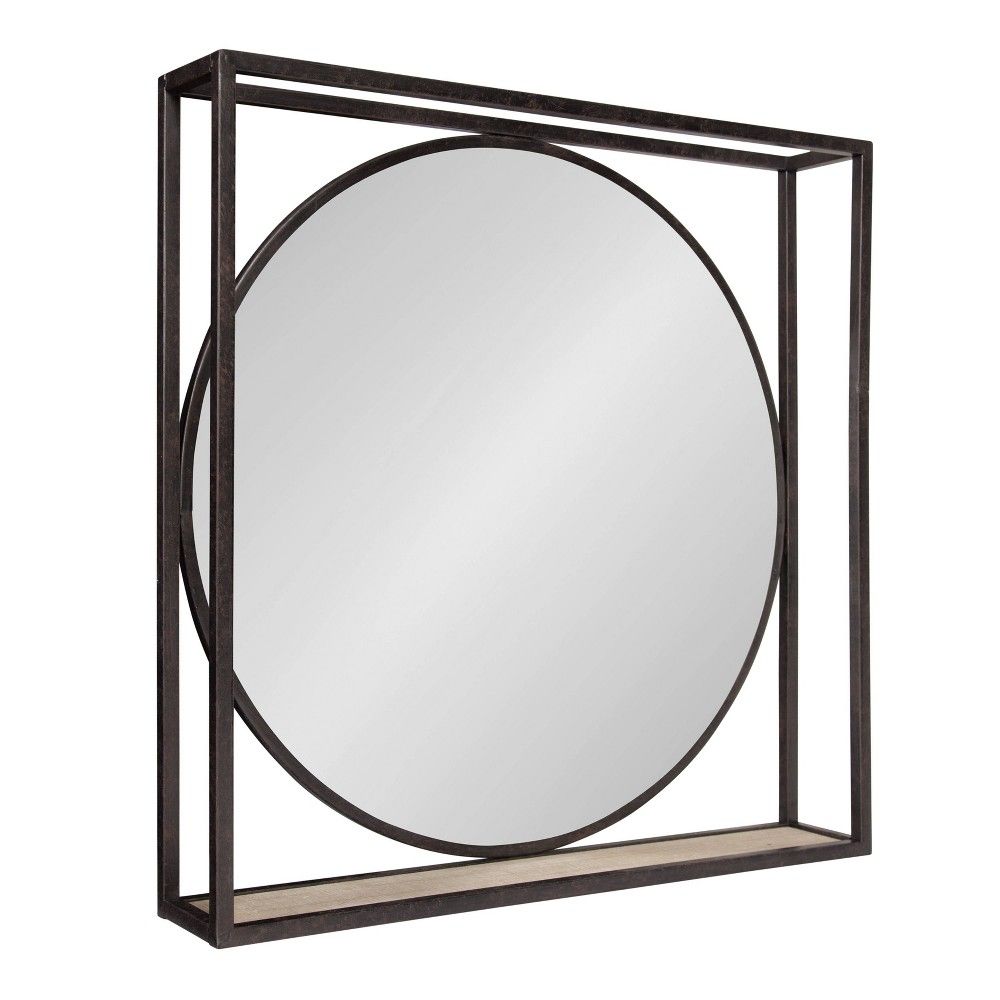 24"" x 4"" McCauley Decorative Metal Mirror with Shelf Bronze - Kate and Laurel | Target