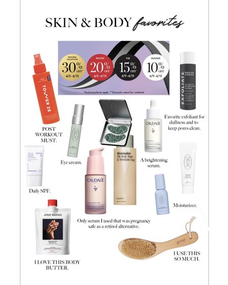 Sephora Savings Event is happening right now! Sharing my fave skincare products here for the Sephora sale!

code: YAYSAVE
Sephora Collection 30% off: 4/5 - 4/15
Rouge 20% off: 4/5 - 4/15
VIB 15% off: 4/9 - 4/15
Insider 15% off: 4/9 - 4/15

#LTKbeauty #LTKxSephora
