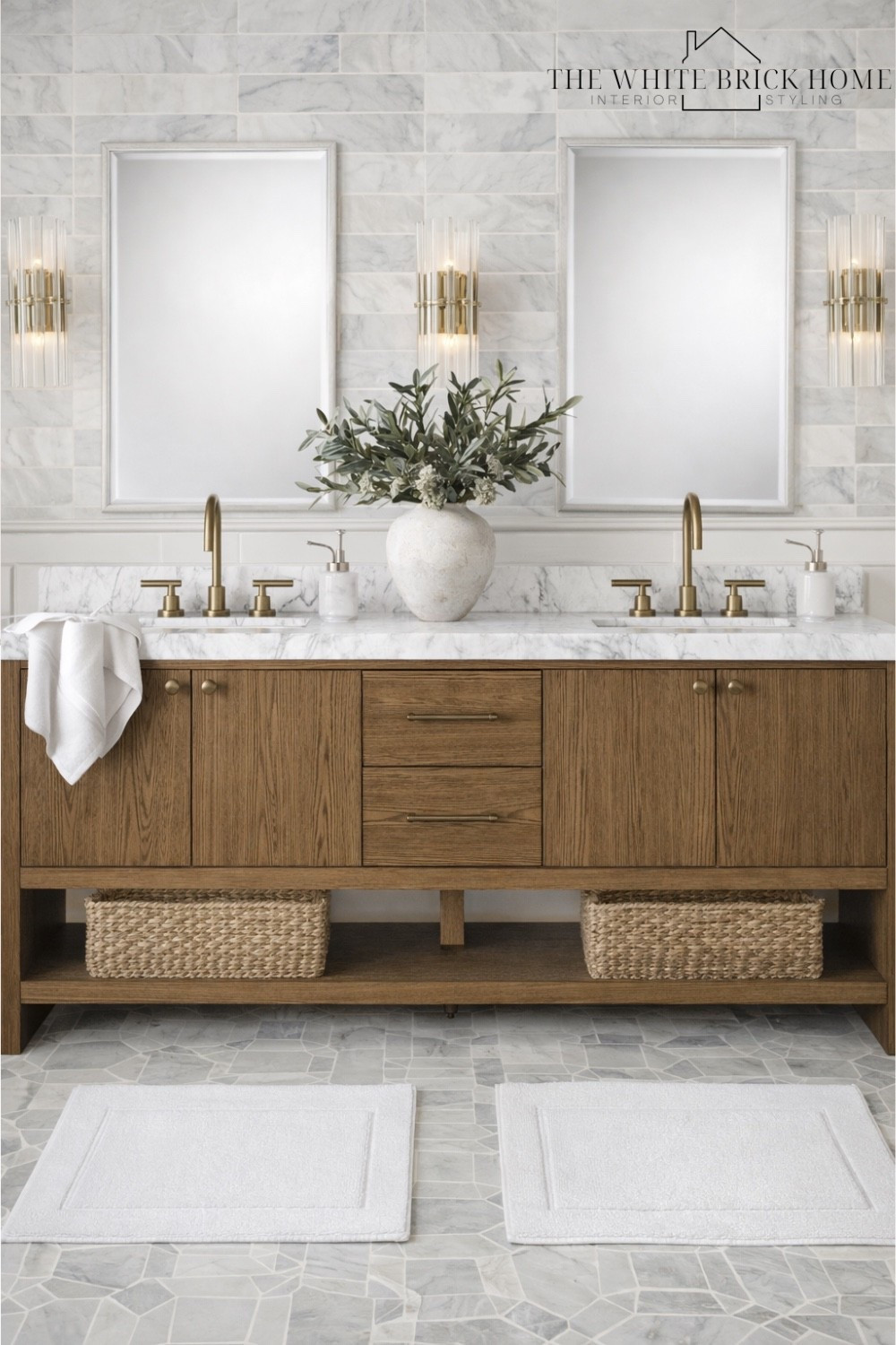A beautiful bathroom idea that blends warm and old tones, elegant marble, and mixed metal accents for a calm, everyday retreat.

Bath, bathroom, bathroom decor, bathroom finds, home decor, home design, bathroom vanity, bathroom lighting, bathroom faucet, bathroom towels, bathroom accessories, bathroom decor, bath wall sconce, bathroom lighting, bathroom tile, bathroom design, primary bathroom design, pottery barn, target 

#LTKHome #LTKFindsUnder50 #LTKSeasonal