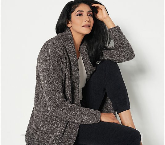 Barefoot Dreams CozyChic Cable Cardigan - QVC.com | QVC