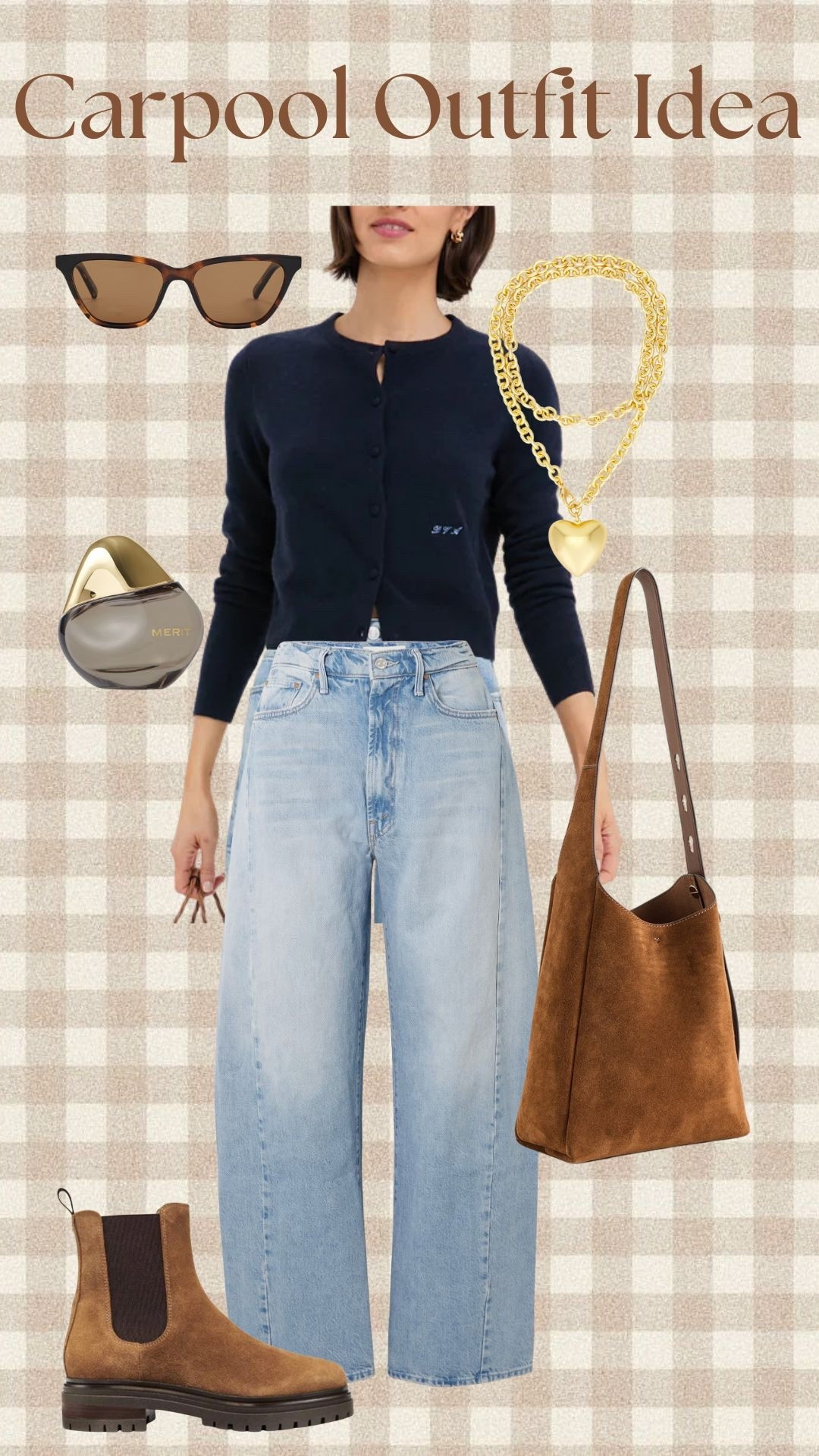 Carpool Outfit Idea
Wide leg jeans, cashmere cardigan, Chelsea suede boots, suede hobo bag, merit retrospect perfume, Le specs sunglasses, heart necklace

#LTKStyleTip #LTKShoeCrush #LTKSeasonal