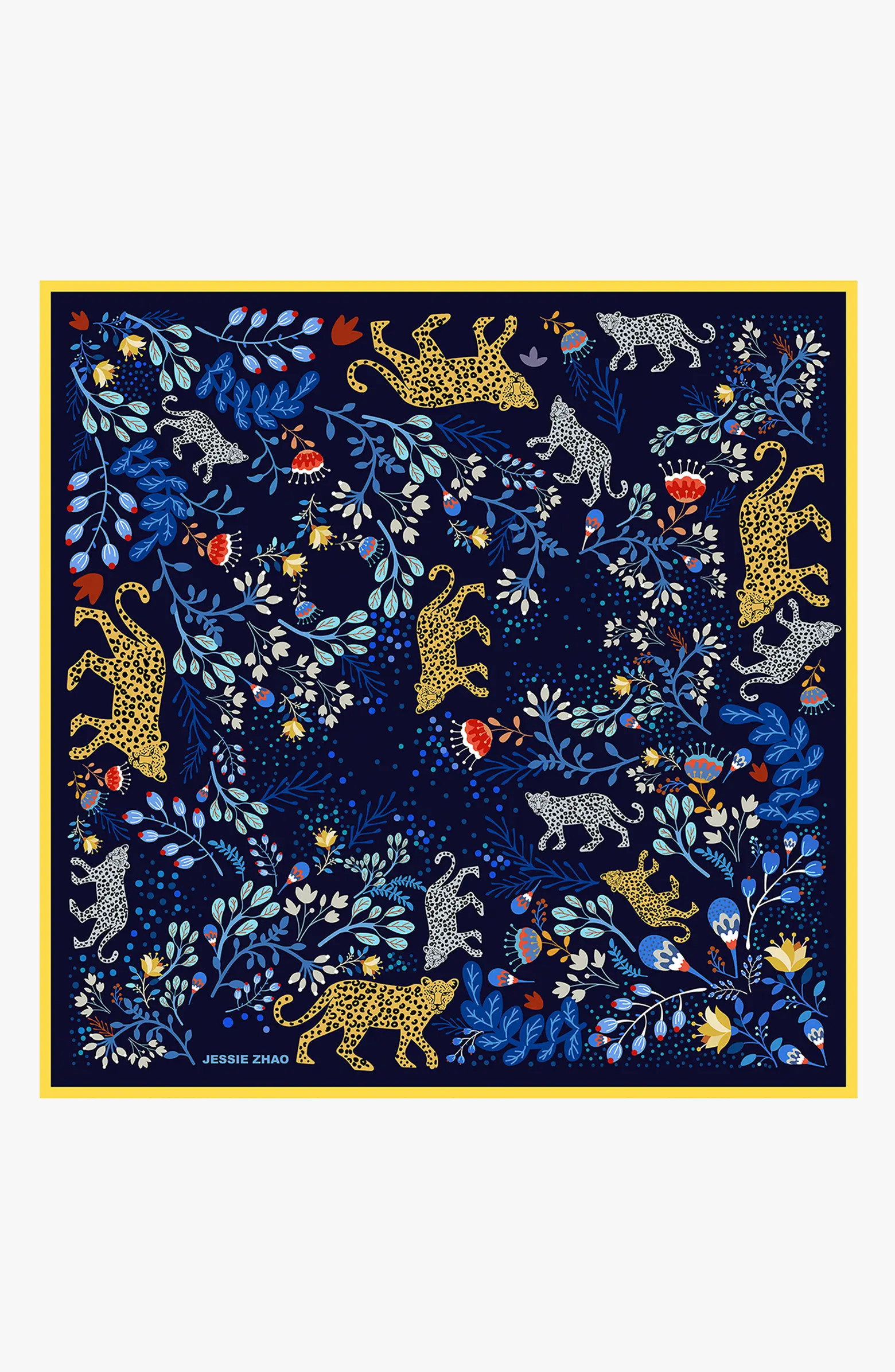 Silk Bandana of Amazon Rainforest Journey in Blue | Nordstrom