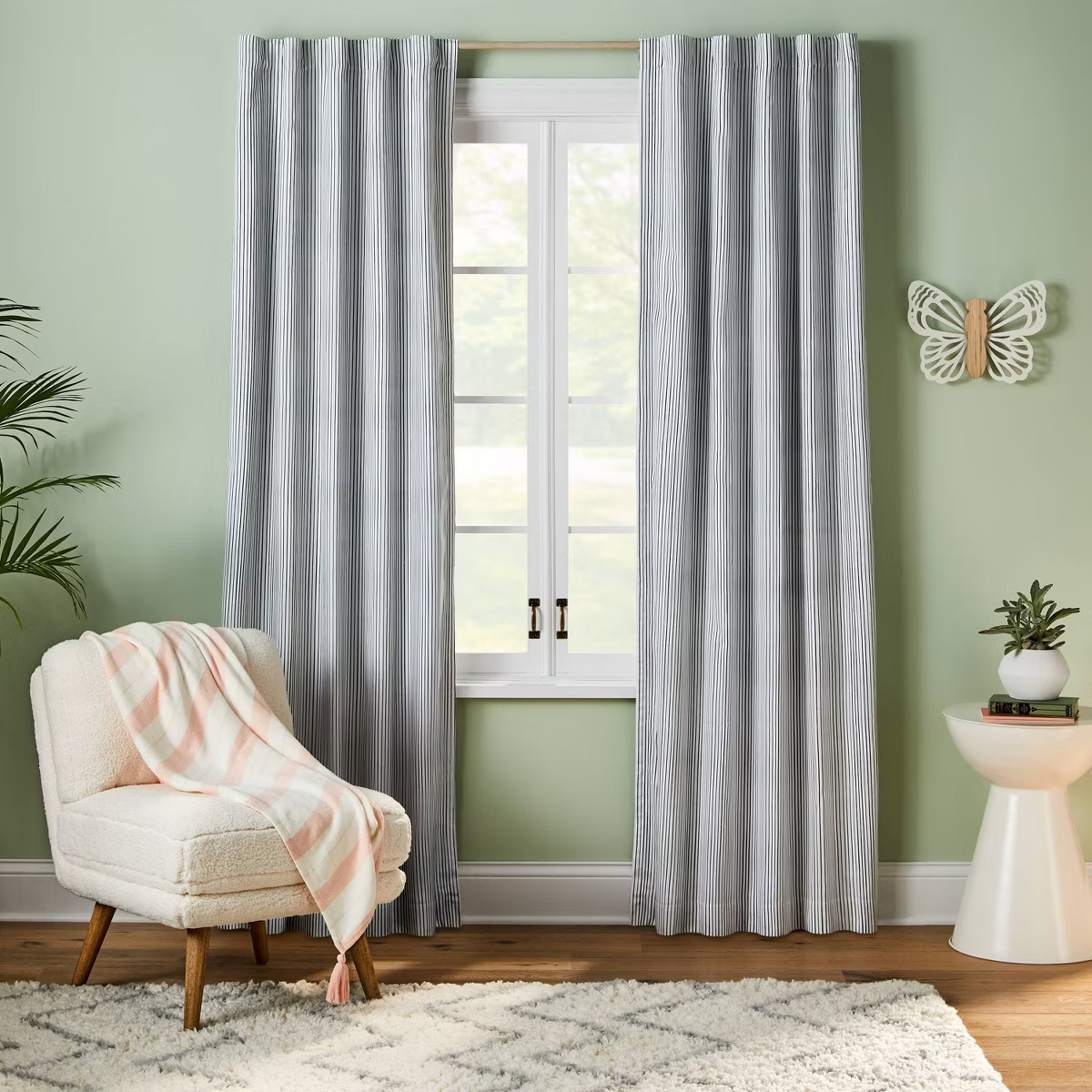 Irregular Mini Striped Kids' Blackout Window Curtain Panel - Pillowfort™ | Target