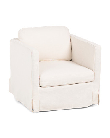 29X23 Slipcover Swivel Accent Chair, Polyester | TJ Maxx