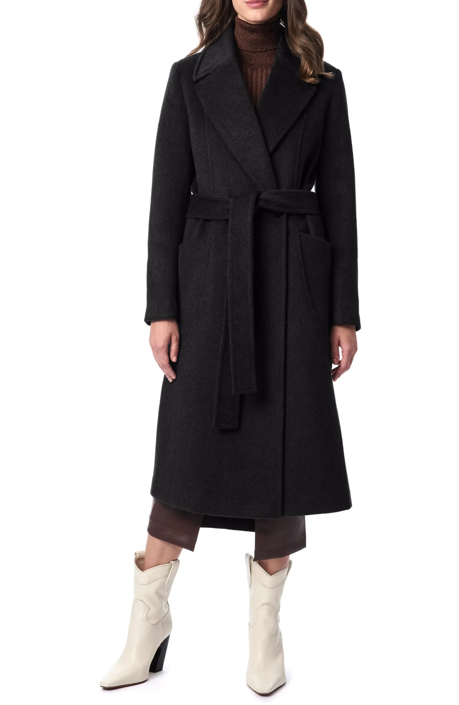 Belted Wool Blend Longline Coat | Nordstrom