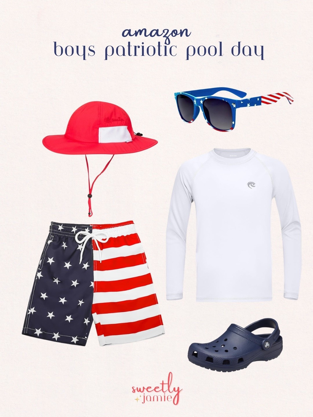 Boys patriotic pool day outfit inspiration ❤️🤍💙 #patrioticoutfit #boyoutfit #memorialday #boyfashion #kids #outfit 

#LTKKids #LTKSeasonal