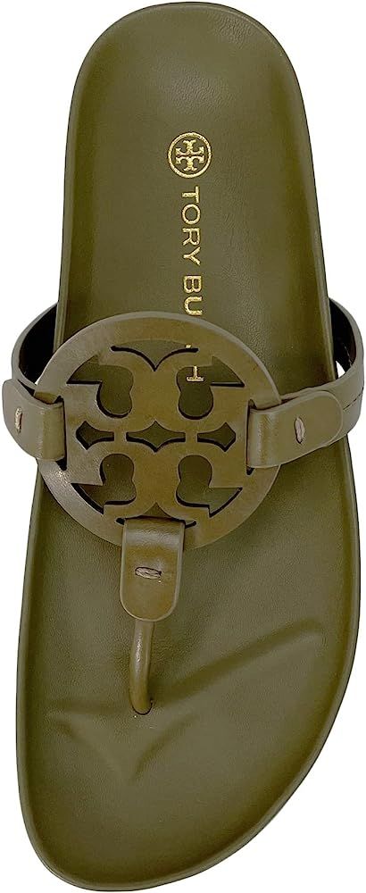 Tory Burch Miller Cloud Sandals Olive Green Leather | Amazon (US)