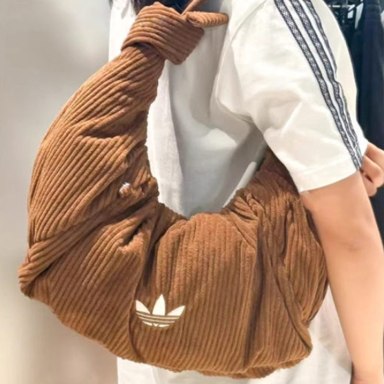 adidas Originals Fortune Corduroy Shoulder Tote Bag KT0860 – Brown | eBay US