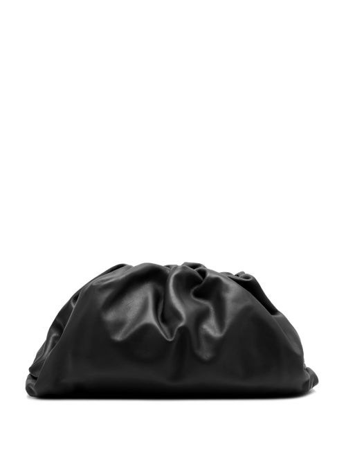 Bottega Veneta - The Pouch Large Leather Clutch Bag - Womens - Black | Matches (US)