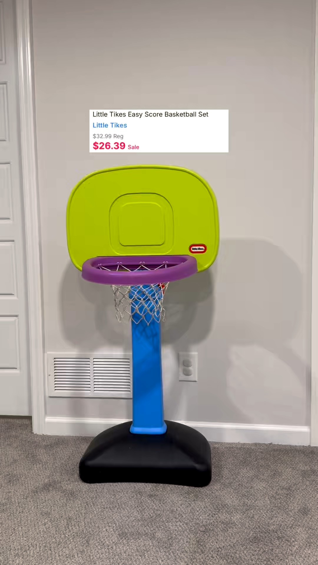This Little Tikes Basketball Hoop is one of my toddler’s absolute favorite toys right now 🏀

I love that it grows with him, so we’ll be using it for years! Perfect for indoor and outdoor play.
Bonus: it’s currently on sale at Kohl’s!

#ltkhome #ltkbaby #ltkfamily #ltkkids #ltktoddler #ltkmoms #ltkmomlife #toddleractivities #toddlerfavorites #toddlergiftideas #toddlerplay #giftideasforkids #holidaygiftguide #kohlsfinds #toddlertoys #littletikes #ltkdealalert #ltksalealert #ltkholiday

#LTKKids #LTKHoliday #LTKGiftGuide