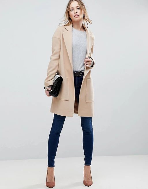 ASOS DESIGN crepe pocket detail coat | ASOS US