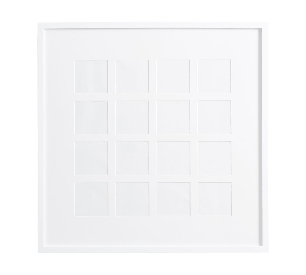 Wood Gallery 16-Opening Frame, 28x28 overall - White | Pottery Barn (US)