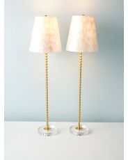 2pk 32in Metal Buffet Table Lamps With Capiz Shell Shades | HomeGoods