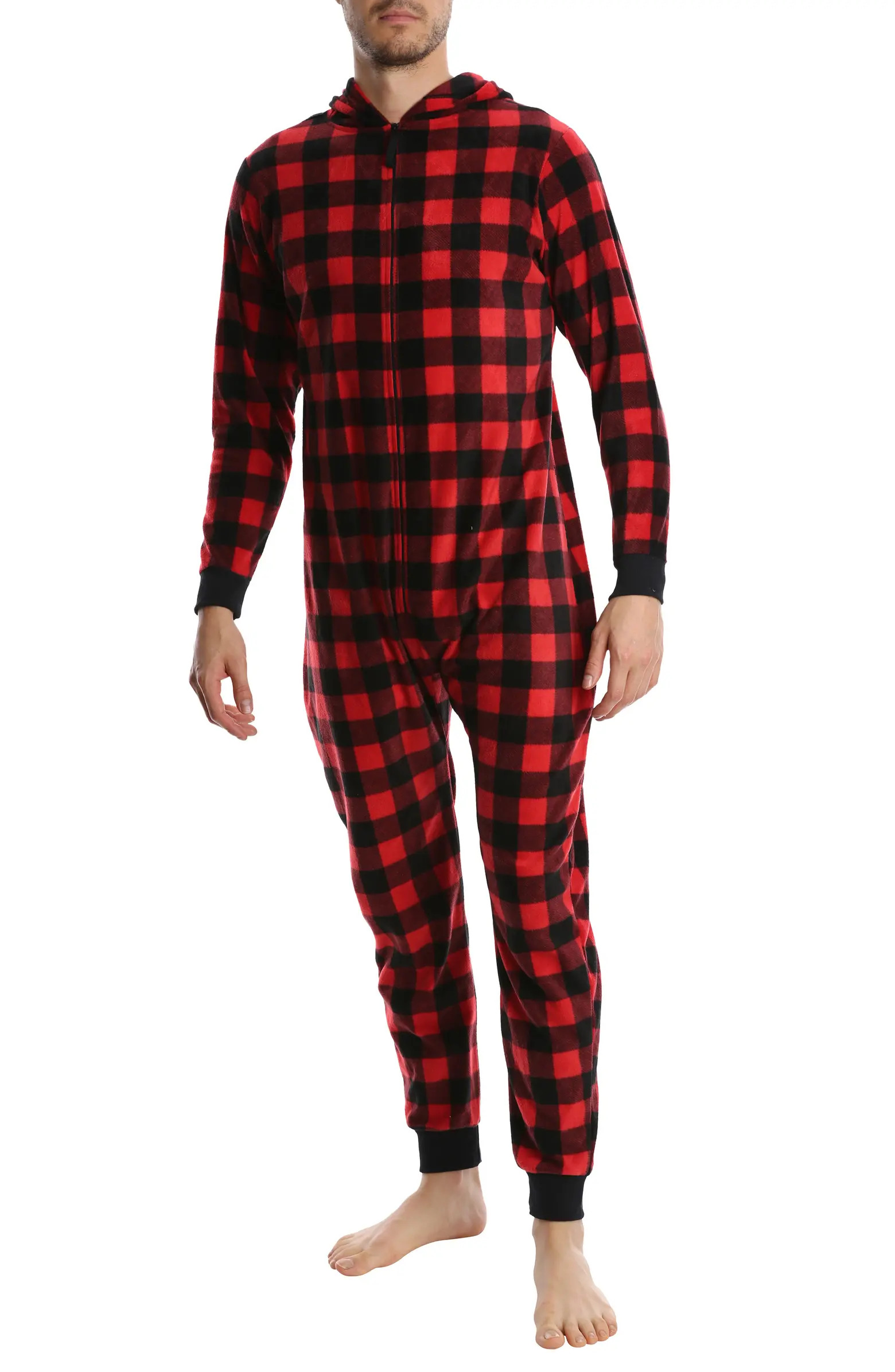 SLEEPHERO Novelty Plaid Fleece Bodysuit | Nordstromrack | Nordstrom Rack