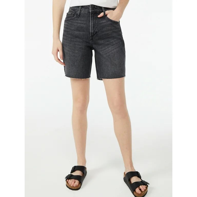 Free Assembly Women's Long Jean Shorts | Walmart (US)