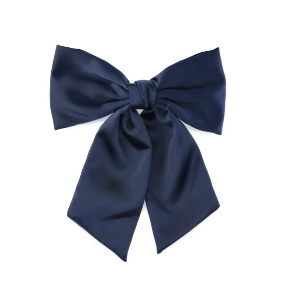 Time and Tru Bow Barrette, Navy | Walmart (US)