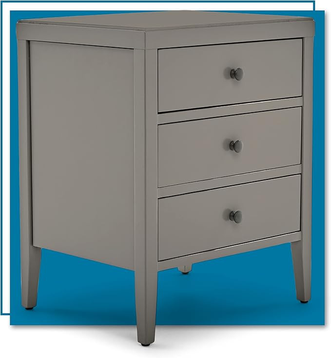 ClickDecor Finley Solid Wood 3 Drawer Nightstand, Modern Storage Cabinet for Bedroom or Living Ro... | Amazon (US)