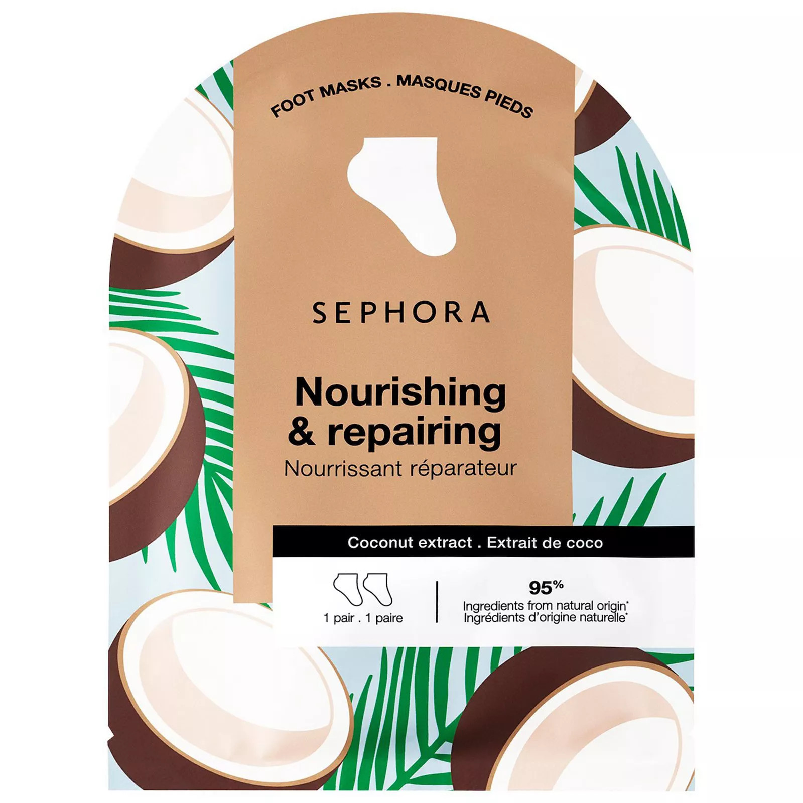 SEPHORA COLLECTION Nourishing Foot Mask in Coconut + Lavender, White | Kohl's
