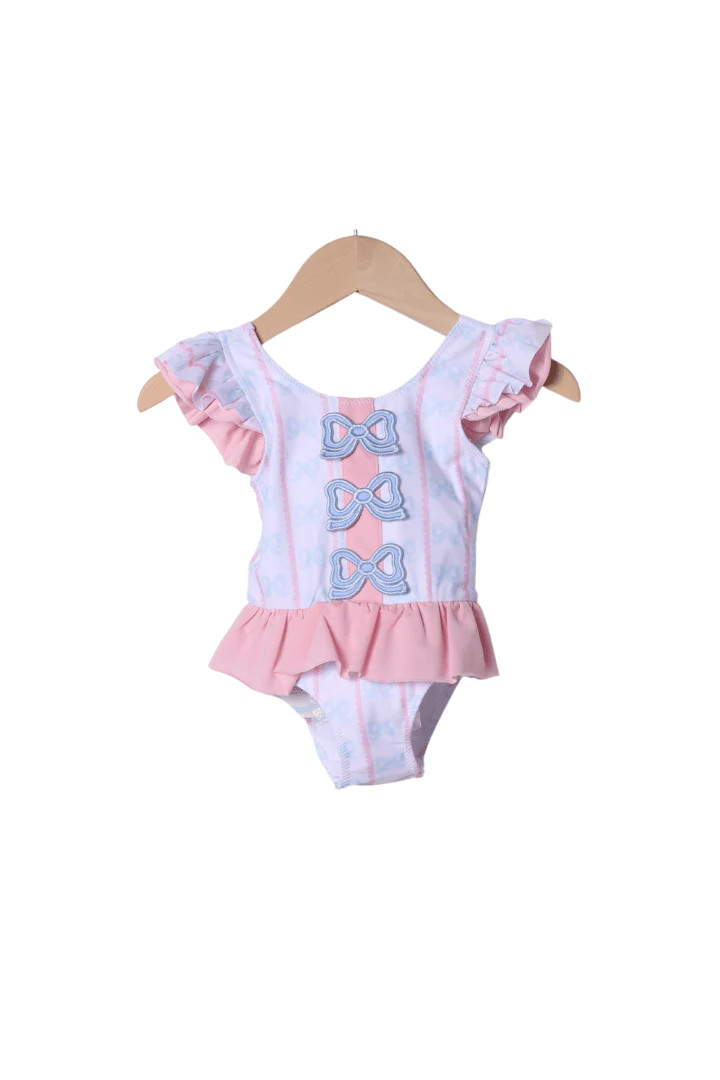 Sweet Scalloped Bow Swimsuit | The Smocked Flamingo