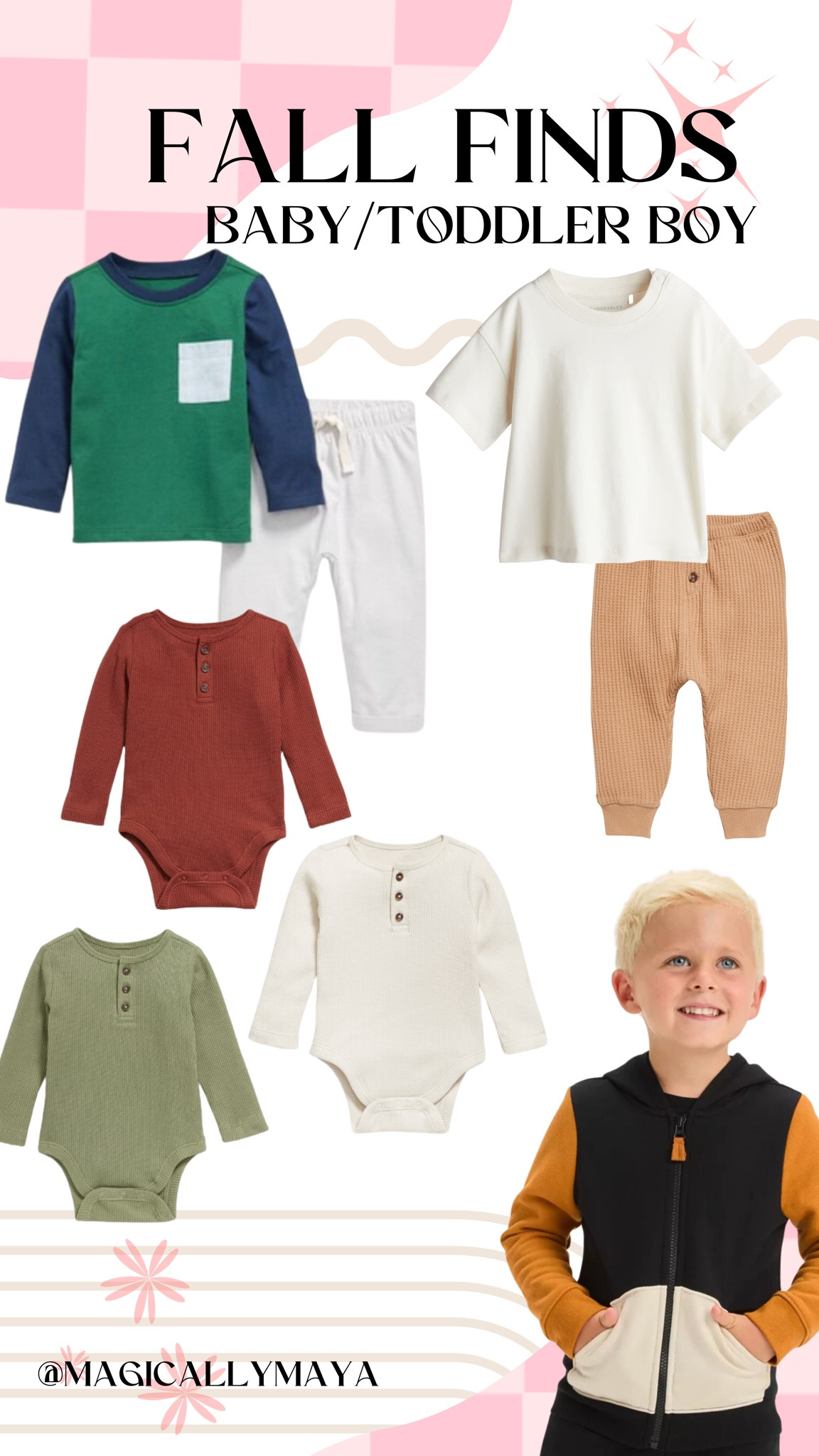 fall for baby and toddler boy! this waffle knit is so soft, and is the perfect weight for summer to fall transitional weather 

#LTKKids #LTKBaby #LTKSeasonal