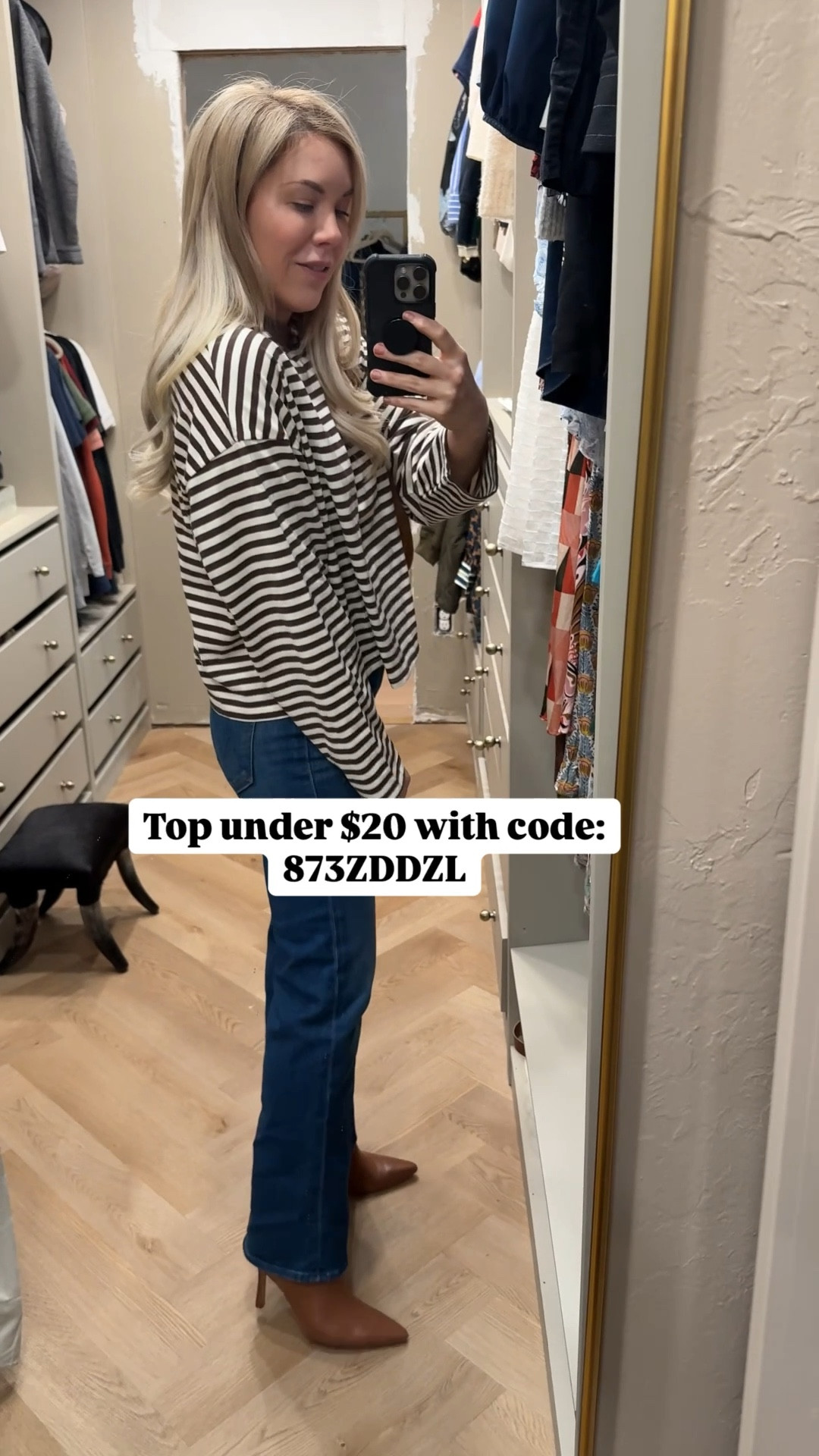 Stripe top
Mother jeans - fit TTS

#LTKdayinmylife #LTKgrwm #LTKootd