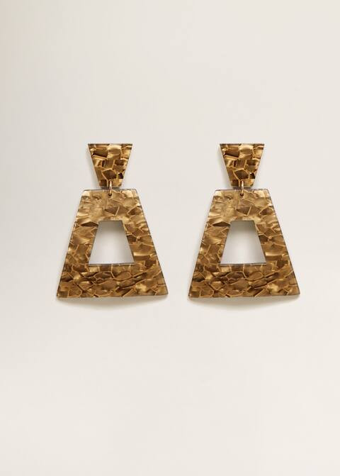 Boucles d'oreilles géométriques - Femme | MANGO (FR)