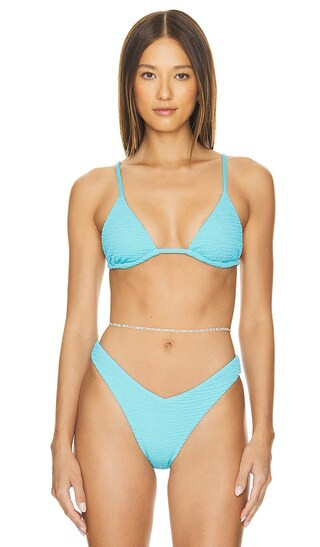 Cooper Bikini Top in Aqua | Revolve Clothing (Global)