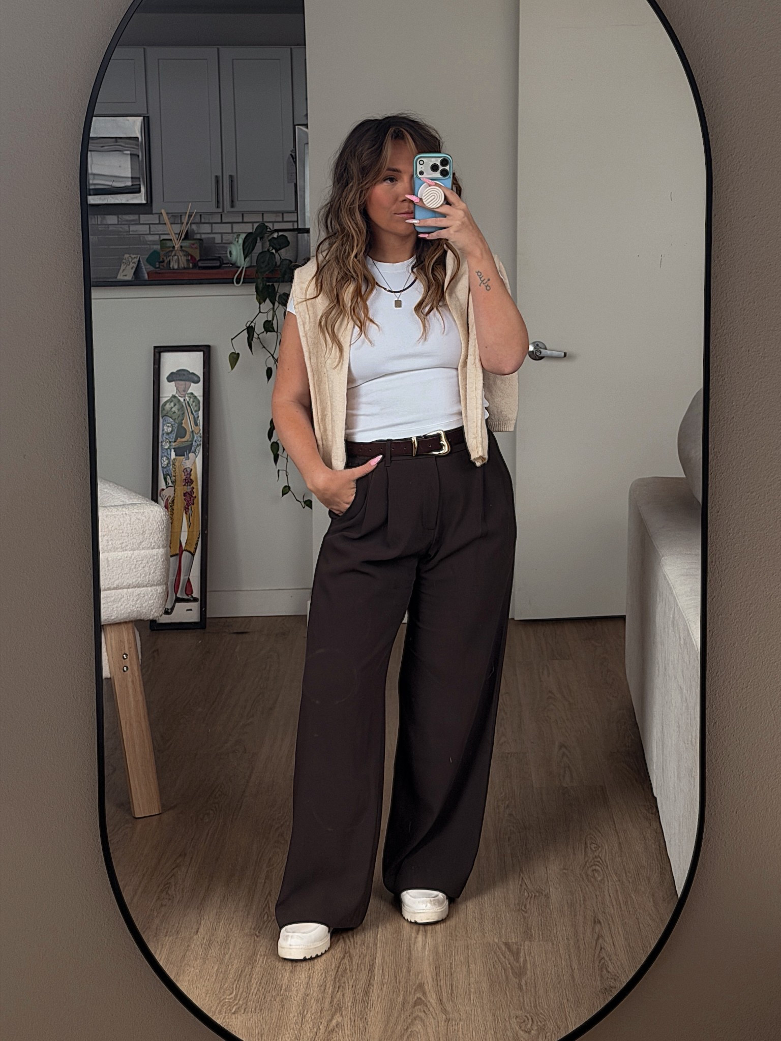 tee - uniqlo
sweater - h&m
pants - gap
belt - amazon
loafers - circus

#LTKWorkwear #LTKootd #LTKgrwm