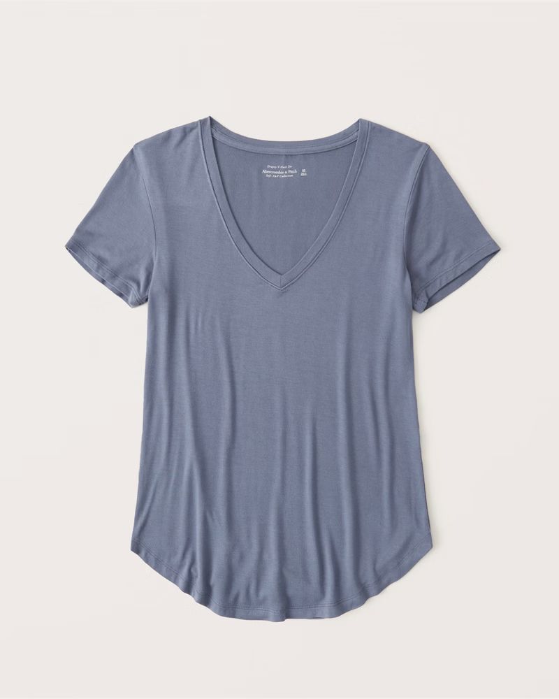 Drapey V-Neck Tee | Abercrombie & Fitch (US)