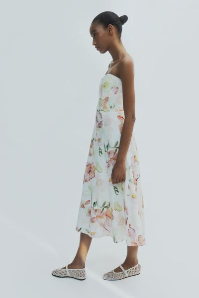 Linen-blend Bandeau Dress | H&M (US + CA)