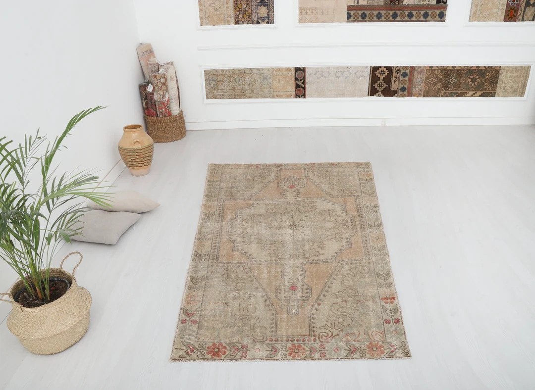 5x7 Natural Rug Anatolian Rug5x7 Oushak Rug Small Rug - Etsy | Etsy (US)