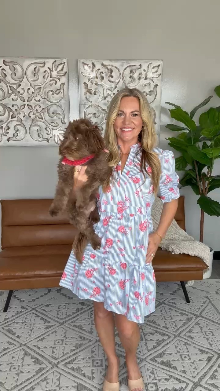 POV: You are trying to show your outfit, but your favorite sidekick steals all the attention. Luckily this floral dress is just as adorable, with the prettiest print and an effortless fit that works for everything on your summer calendar.

cute summer outfit, floral fashion, casual dress, summer style, puppy mom, feminine outfit, warm weather fashion, everyday look, boutique style, summer dress outfit, audriedollins

#LTKootd #LTKSeasonal #LTKOver40