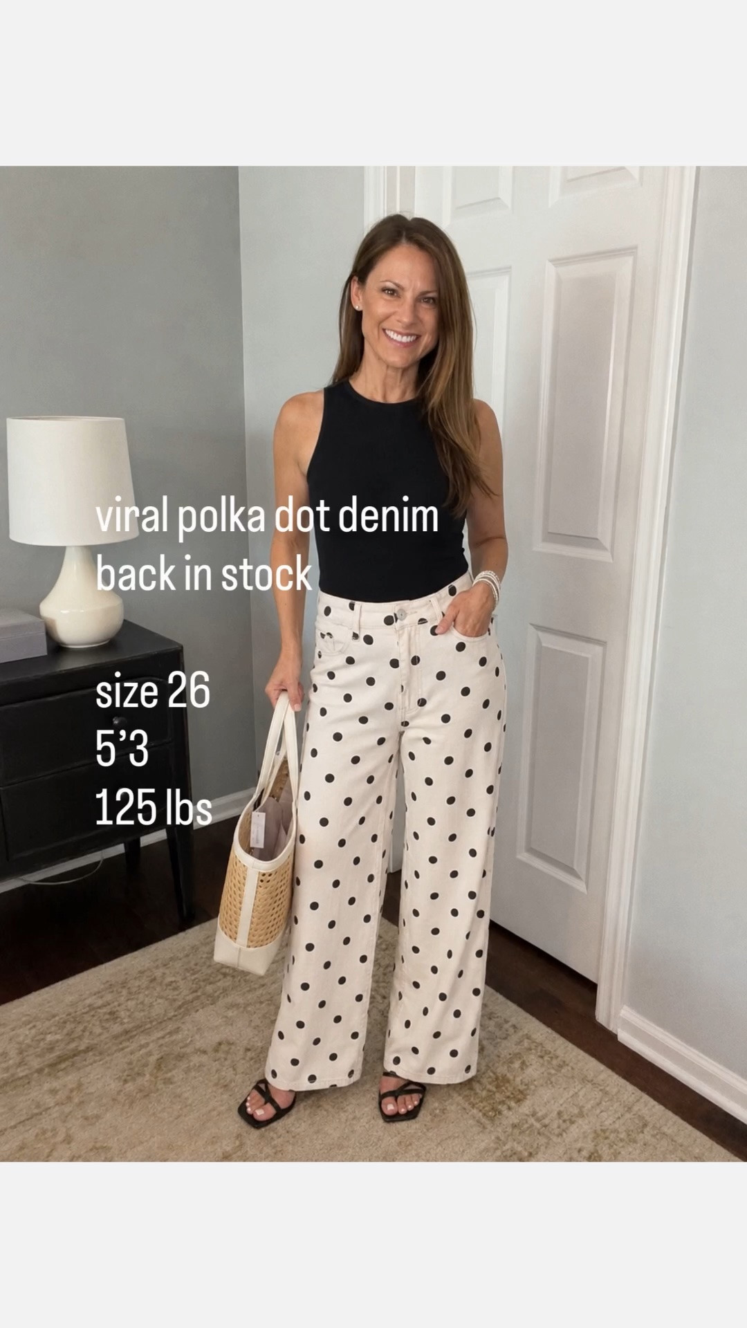 Summer outfit | Summer jeans | Vacation outfit ✨

The viral polka dot denim jeans are finally back in stock and they are even better in person. Lightweight, super stretchy, and so comfortable for summer while still making a statement.

I paired mine with a simple black tank and sandals for an easy look that works for brunch, vacation, date night, or everyday wear. Don’t wait too long on these—they sold out fast the first time around.

Linking the jeans and the rest of this outfit in my LTK.

#LTKootd #LTKmomlife #LTKWorkwear