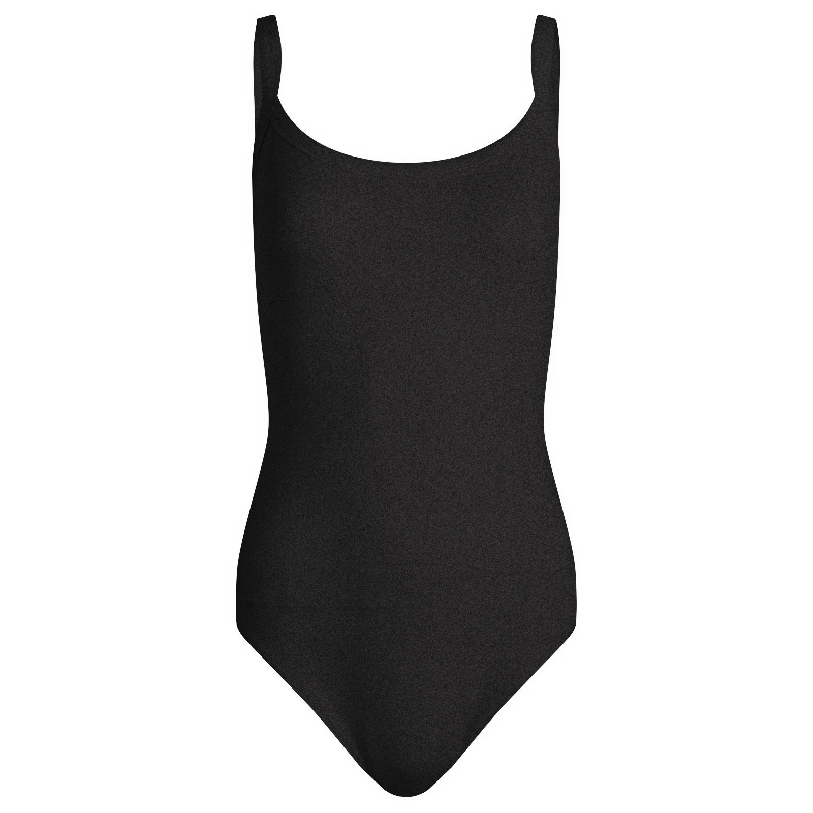 SKIMS Women's Cotton Jersey Scoop Neck Bodysuit in Soot, Size Medium | END. Clothing