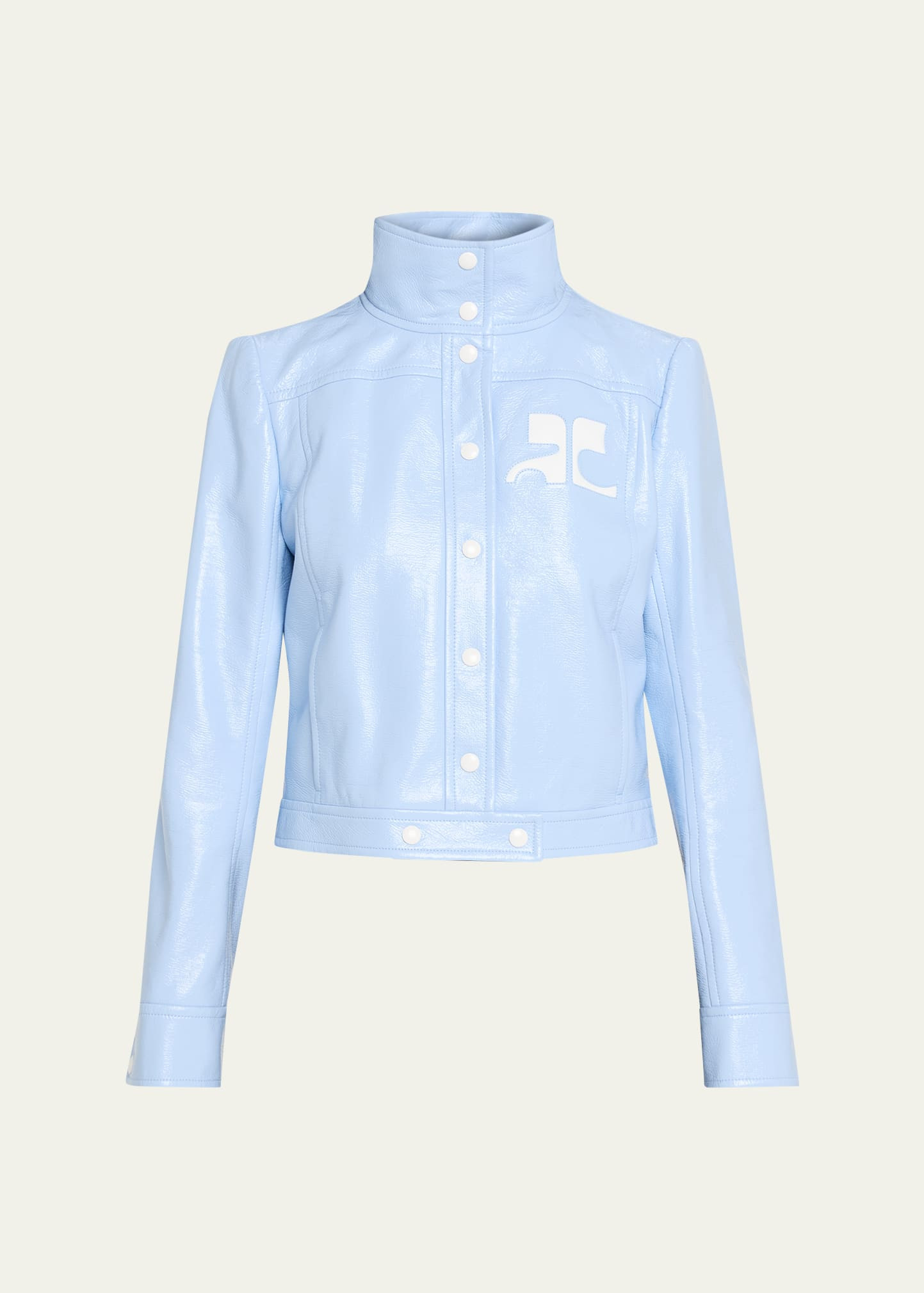 Courreges Textured Vinyl Crop Jacket | Bergdorf Goodman