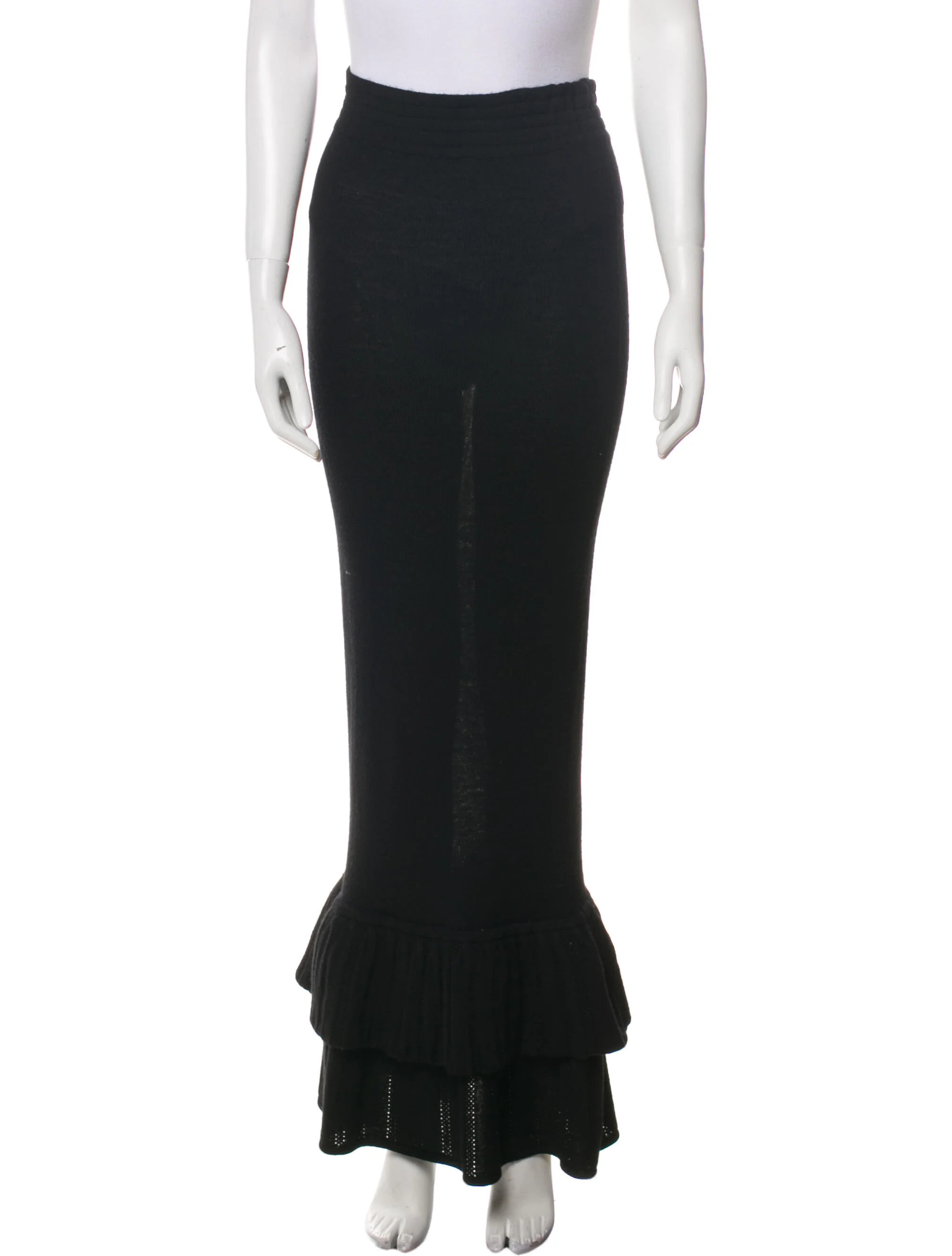 Ruffle Embellishment Long Skirt | The RealReal