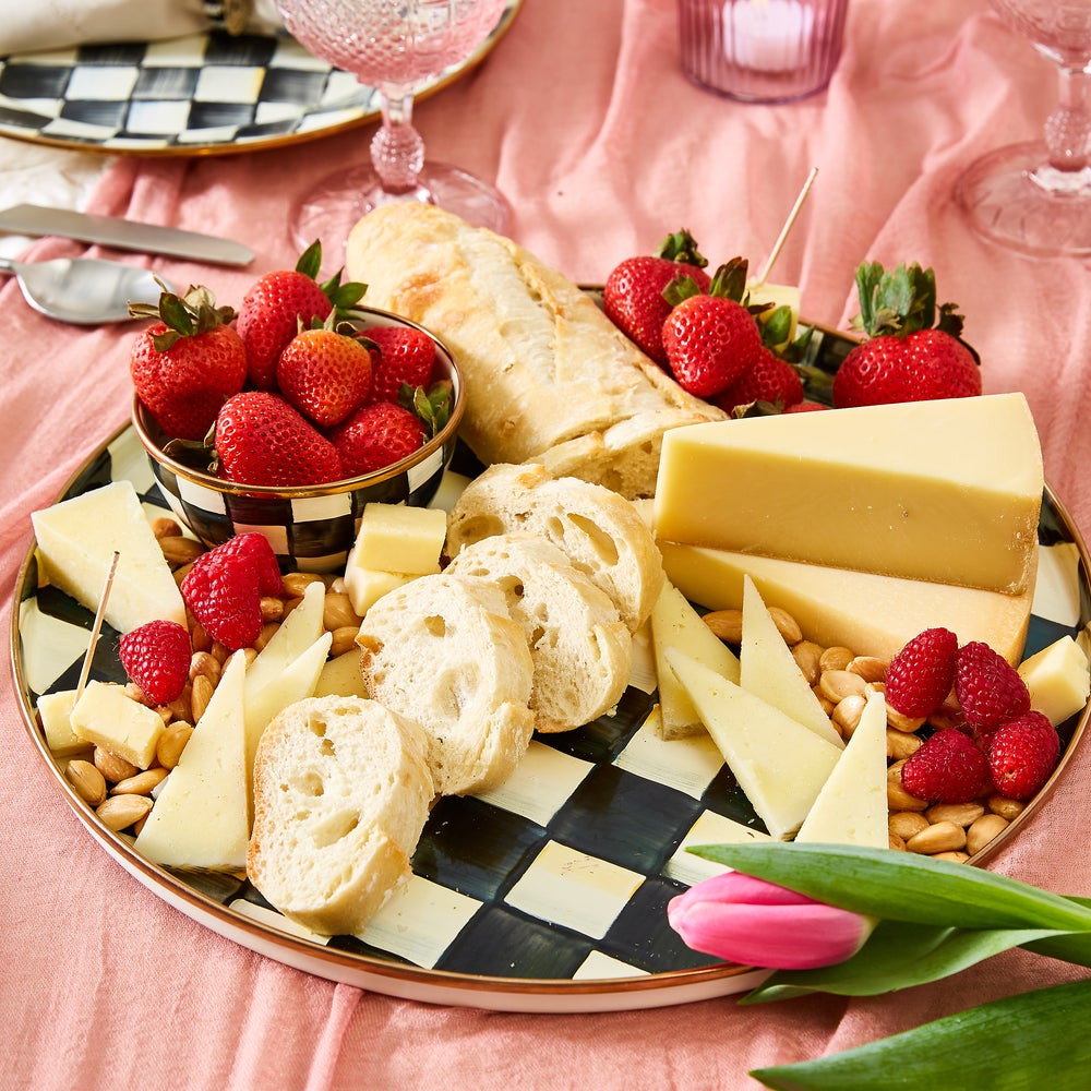 Courtly Check Round Tray | MacKenzie-Childs