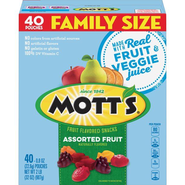 Mott's Fruit Snacks, Gluten Free, 40 ct, 0.8 oz | Walmart (US)