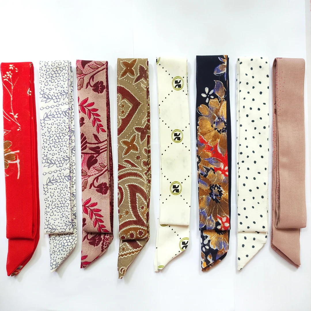 Silky Hair Scarf, Ponytail Scarf, Silk Blend Hair Scarf - Etsy | Etsy (US)