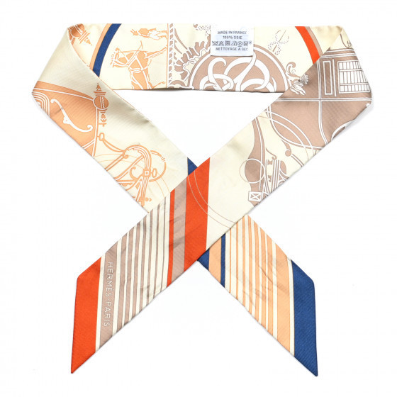 HERMES

Silk Ex-Libris Twilly Creme Orange Beige | Fashionphile