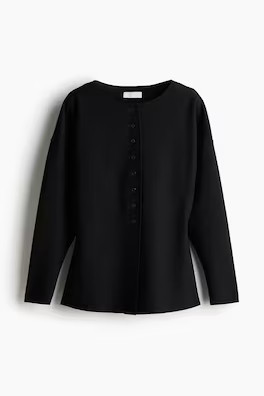 Waisted cardigan - Black - Ladies | H&M GB | H&M (UK, MY, IN, SG, PH, TW, HK)