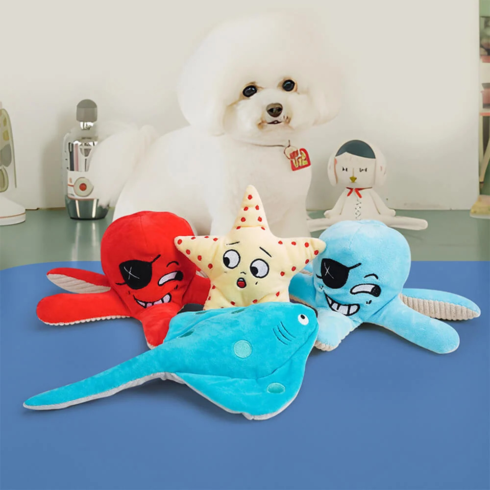 Chew-Resistant Squeaky Dog Toy - Ocean World | FunnyFuzzy Affiliate Program